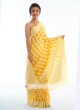 Yellow Chiffon Saree